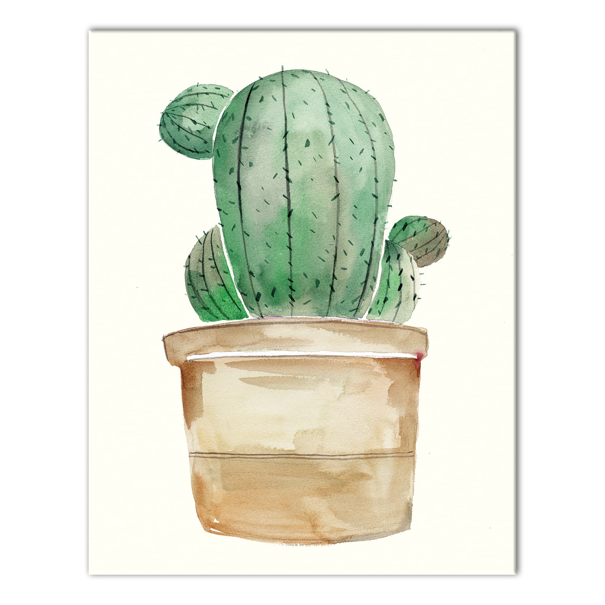 Little Potted Cactus 11" x 14" Canvas Wall Art